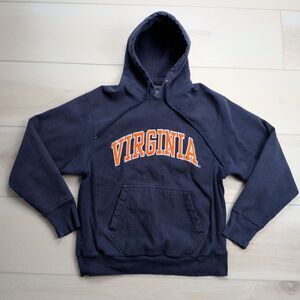 Vintage Steve & Barry's Virginia Cavaliers Hoodie Mens S Blue Heavyweight Y2K